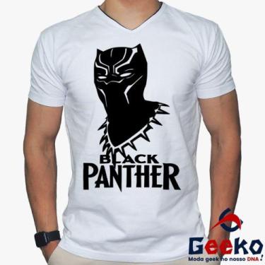 Imagem de Camiseta Pantera Negra 100% Algodão Wakanda Forever Black Panther Geek
