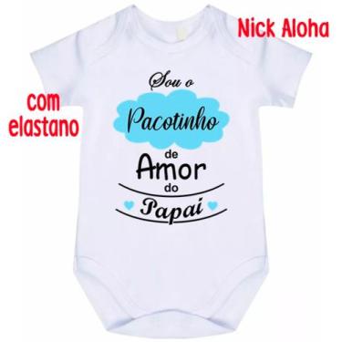 Imagem de body bebê pacotinho de amor do papai cód 9826 - nick aloha, Branco, GG