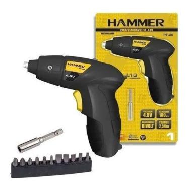 Imagem de Parafusadeira a bateria 4,8v com acessorios hammer