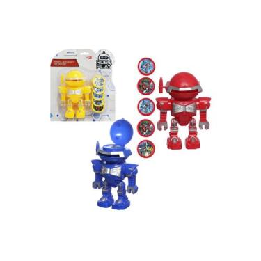 Imagem de Brinquedo Infantil Transformers Vira Robô Colorido Lançador - Etitoys