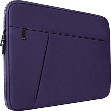 Imagem de Bolsa para laptop de 15,6 polegadas, capa protetora à prova de choque para transporte de computador com bolso frontal, maleta para laptop para HP de 15,6 polegadas, Dell, Acer, Asus, notebook, roxo