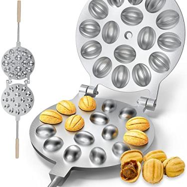 Imagem de Biscoito sortido – Oreshki Nuts Frigideira com 16 moldes – Molde Oreshki – Máquina de doces de biscoito 16 poços – Pastelaria de molde de nogueira – Novo conjunto de moldes para biscoitos 1308478