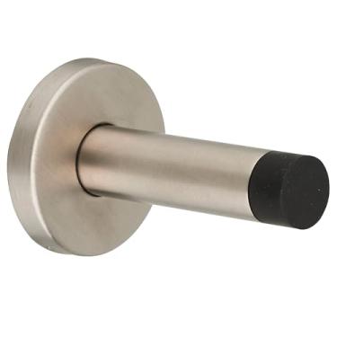 Imagem de THIRARD Batente de porta de 8 cm com amortecedor de pontas de borracha, batente de porta montado na parede de aço inoxidável 304, proteção de suporte de porta com amortecimento de som, aço escovado