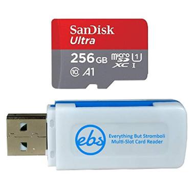 Imagem de Cartão SanDisk Ultra MicroSD de 256 GB compatível com telefone Motorola, funciona com Moto G Power, um 5G Ace, Moto G Play (SDSQUA4-256G-GN6MN) Pacote com 1 leitor de cartão Everything But Stromboli