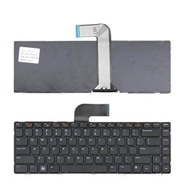 Imagem de Teclado de substituição para laptop Dell Inspiron 14R N4110 N4120 M4110 N4050 N5040 N5050 M5040 M5050, VOSTRO 1440 1445 1450 1550 2420 2520 33500 34500 3460 3550 3555 3560 Layout preto dos EUA