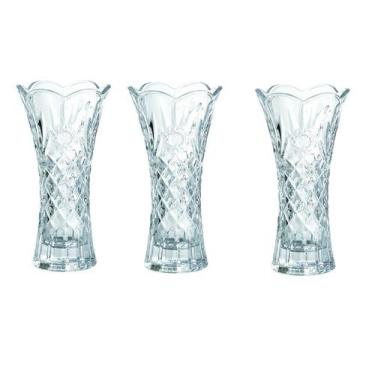 Imagem de Vaso Transparente Solitário Solaris Prisma 19cm 3 UN - Hauskraft