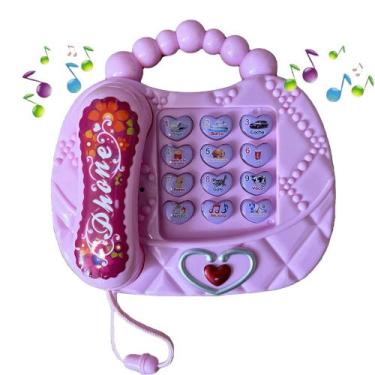 Imagem de Telefone Musical Infantil Brinquedo Educativo Luzes e som - Inside, Ro