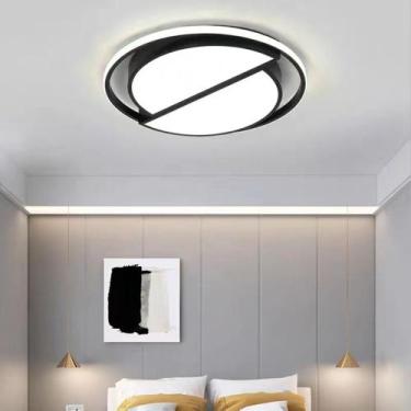 Imagem de Luminária Led Moderna de Teto Para Quartos Luz Fria e Luz Quente - Kin