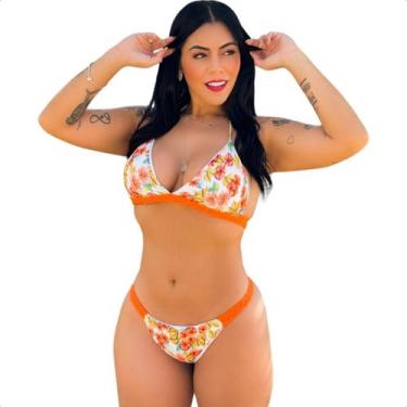 Imagem de Biquini Cortininha Trança Levanta Bumbum Bojo Moda Praia Top Feminino 