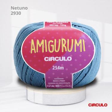Imagem de Fio Amigurumi Circulo 254m Cor Azul Netuno 2930 - Círculo