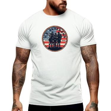 Imagem de Camiseta Masculina Soldados USA Exercíto Manga Curta Gola Redonda Acad