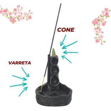 Imagem de Incensário Cascata De Fumaça Yoga Zen Backflow 3 Quedas Yoga - HUADA