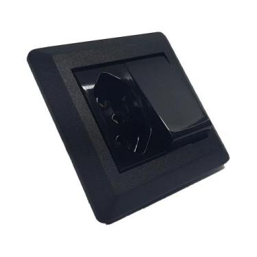 Imagem de Mini Espelho Série 200 1 Tomada 20A 1 Interruptor  - QTMOV, Branco