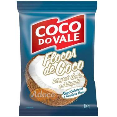 Imagem de Flocos de coco úmido e adoçado coco do vale, 1KG