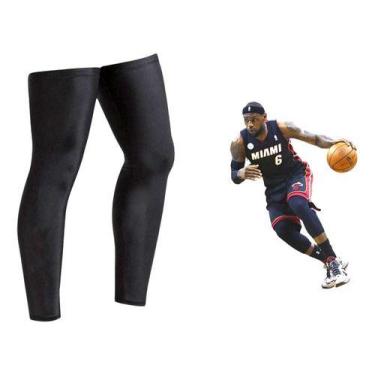 Imagem de 2x Protetores De Perna Basquete Sleeve Joelho Profissional - Loja Clic