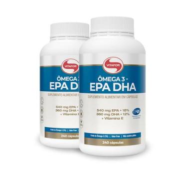 Imagem de Kit 2 Ômega 3 EPA DHA Vitafor 240 Cápsulas