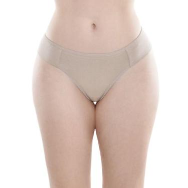 Imagem de Calcinha Modelo Fio Dental de Algodão Econfort, GG, Chocolate
