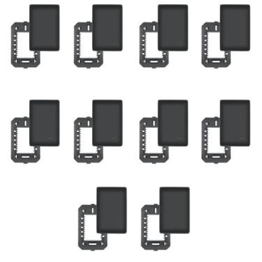 Imagem de Placa 4 X 2 Cega Preto Com Suporte Suporte 10 Unidades - FAME