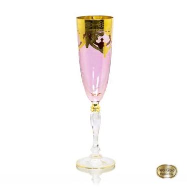 Imagem de Taça Champagne Classica Cristal Italiano Lilás Guirlandas - LUXdécor