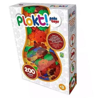 Imagem de Kit blocos de montar plokt com 200 peças - paki toys - 1243, U