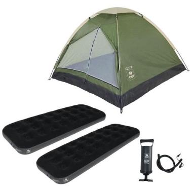Imagem de Barraca Camping Iglu para 2 Pessoas com 2 Colchões De Solteiro Deluxe 