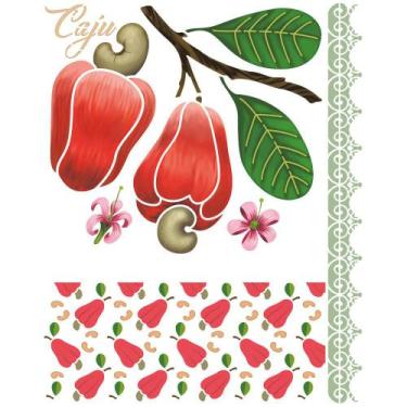 Imagem de Stencil Pintura Fruta Caju Str-242 20x25 Litoarte