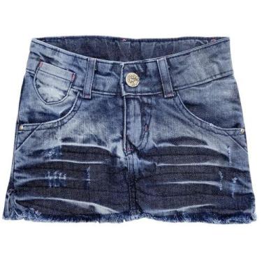 Imagem de Saia Juvenil Look Jeans c/ Prensa Jeans - UNICA - 6, Azul, 6