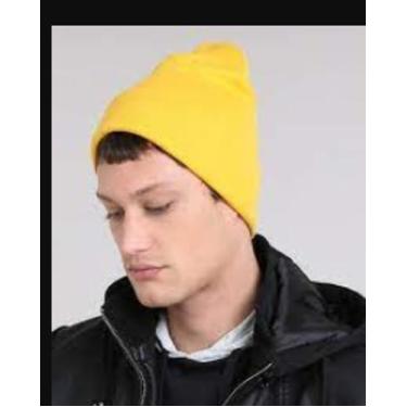 Imagem de Gorro Liso Touca Térmica Tricot De Inverno Básico Casual Unissex - PIE