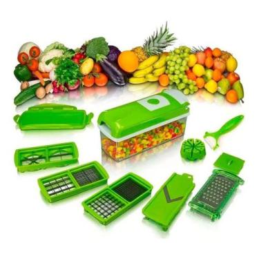 Imagem de Cortador Legumes Fatiador Picador Alimentos Inox Manual 11 em 1 - Pens
