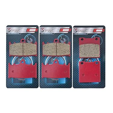 Imagem de S SYUU Pastilha de freio de cerâmica dianteira e traseira compatível com Suzuki GSXR 600 1997-2003 GSXR 750 2000-2003 FA158F FA063R