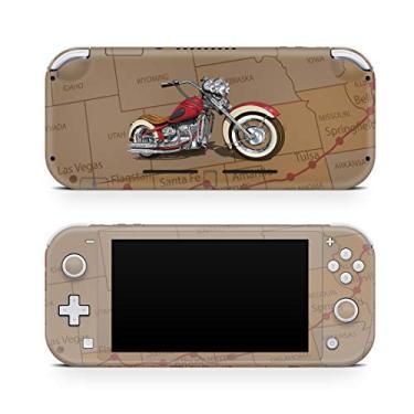 Imagem de Tacky Design Adesivo retrô compatível com o envoltório Nintendo Switch Lite, capa de motocicleta para Nintendo Switch Lite, decalque de vinil premium 3M.