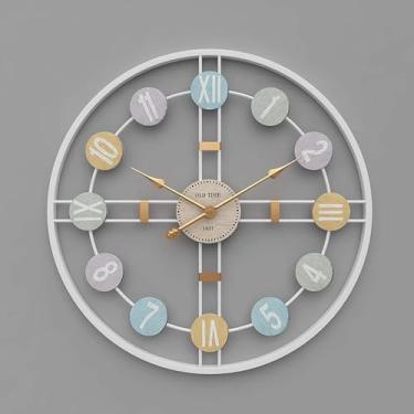 Imagem de Relógio de parede, grande para decoração de sala de estar, gigante, grande, silencioso, moderno, operado por bateria, pêndulo decorativo para cozinha, quarto, grande, relógio de parede grande