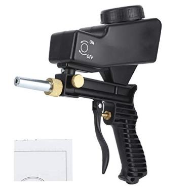 Imagem de Pistola de Jato de Areia para Compressor de Ar, Pistola de Jato de Areia Portátil Com Alimentação por Gravidade para Pintura, Remoção de Ferrugem e Gravação Em Vidro (Preto)