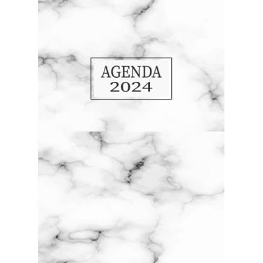 Imagem de Agenda Journalier 2024: Restez Organisé du 1er janvier 2024 au 31 décembre 2024 | Pages de Contacts, Emplois du Temps, Journal de Mots de Passe, Jours Fériés, Anniversaires et Bien Plus Encore !