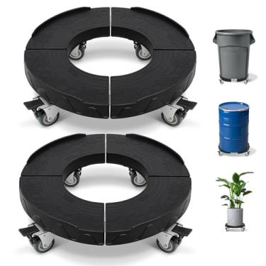 Imagem de Nefish rodas de carrinho de lixo, carrinho de móveis redondo ajustável de 15-19 polegadas com 4 rodas, carrinhos de tambor para serviço pesado Boneco de pneu de 440 libras, carrinho de carri