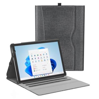 Imagem de SSS·GRGB Capa compatível com Microsoft Surface Pro 11/10/9/8 de 13 polegadas, capa executiva de portfólio de visualização de vários ângulos com suporte de caneta e bolso, compatível com teclado e dock