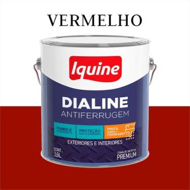 Imagem de Tinta Esmalte Antiferrugem 3,6l Iquine Escolha sua Cor, Vermelho 3,6L