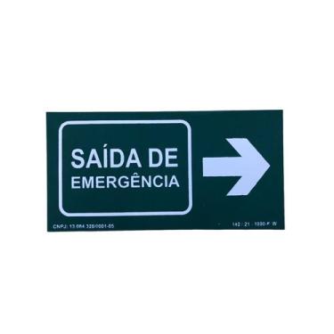 Imagem de Placa PVC Fotoluminescente Saída Emergência À Direita