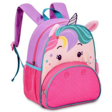 Imagem de Mochila De Costas Infantil Pets Unicórnio CP24512D Clio, Rosa