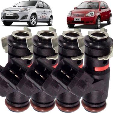 Imagem de Kit 4 Bico Injetores Ford Ka Fiesta 2010 2011 2012 2013 Flex