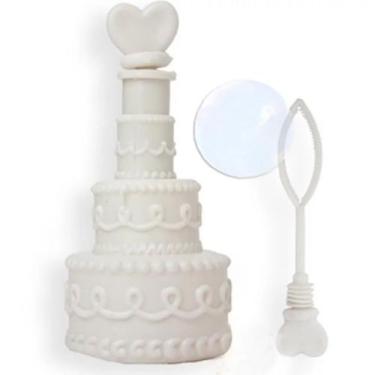 Imagem de Kit 20 Bolhas de Sabão Formato De BOLO Para Festa Casamento - PL