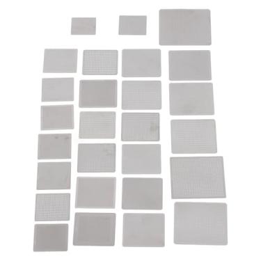 Imagem de Estênceis de Malha de Reballing BGA 27PCS, Conjunto de Modelos de Aço Inoxidável 304 para Manutenção de Soldagem de Laptop Com Marcações de Especificação, Desempenho de Longa