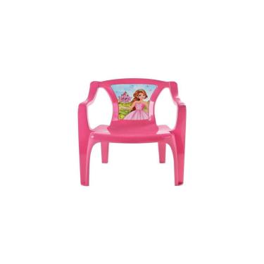 Imagem de Cadeira Poltrona Infantil Princesa Plástica Rosa Arqplast