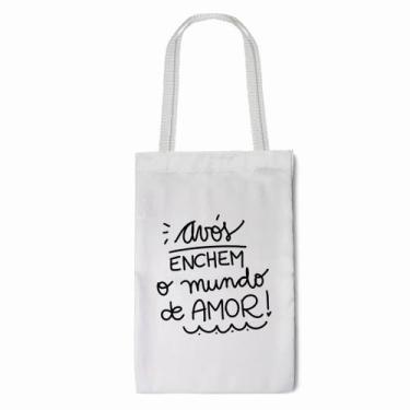 Imagem de Ecobag Branca Personalizada Pequena Com Alça 20x30cm - I Love Be Nerd