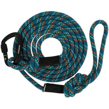 Imagem de Wilderdog Coleira de corda de escalada de mosquetão pequeno para cães pequenos e médios - 1,5 m - azul pacífico - 1 quilate