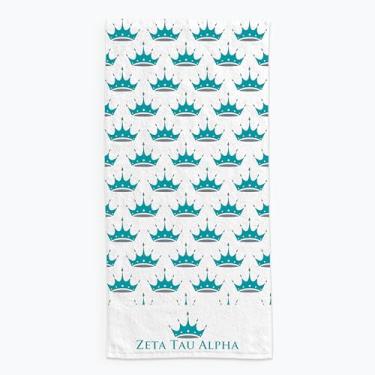 Imagem de Sorority Shop Toalha de praia Zeta Tau Alpha - Design leve da marca 162 cm x 76 cm, cobertor de praia de microfibra macia, leve e durável, cobertor de toalha Zeta Tau alfa, absorção de água, secagem