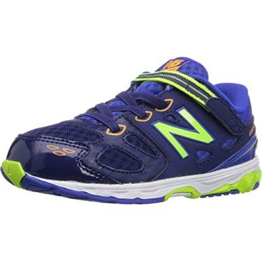 Imagem de New Balance KA680 Tênis de corrida infantil (infantil), Azul/verde, 2 Wide Infant