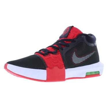 Imagem de Nike Tênis de basquete Lebron Witness 8 (FV0400-001, Preto/Vermelho Universitário/Lime Blast/Branco) Tamanho 15