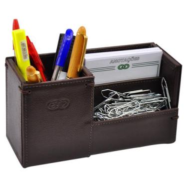 Imagem de Kit de mesa ADVOC em Couro Galvani, Marrom Café