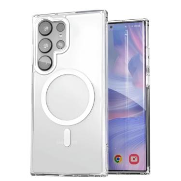 Imagem de Capa Capinha Case Compatível Samsung Galaxy S23 Ultra Clear Case Magnética Carregamento Wireless